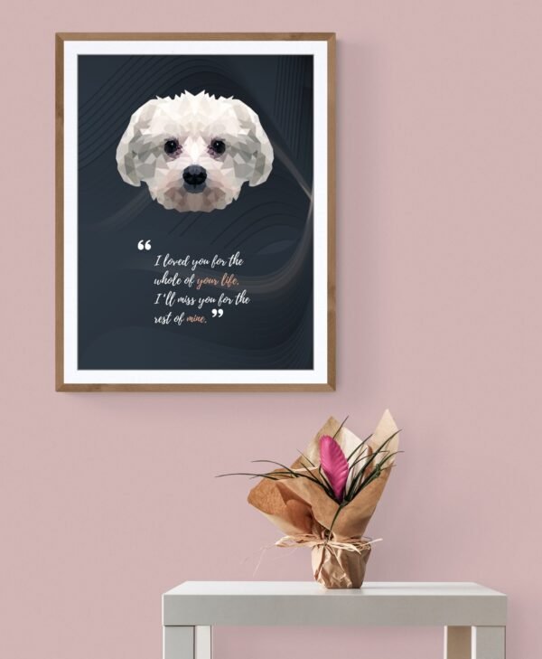 Pet Loss Wall Art, Dog Memorial Art, Pet Memorial Frame, Pet Memorial Quote, Printable Wall Art, Digital Download - Image 5