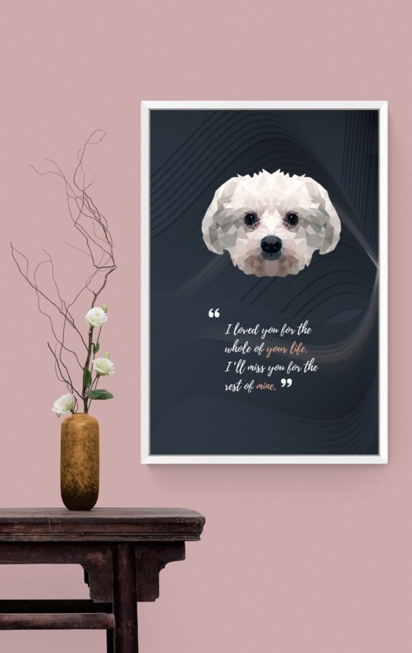 Pet Loss Wall Art, Dog Memorial Art, Pet Memorial Frame, Pet Memorial Quote, Printable Wall Art, Digital Download - Image 6