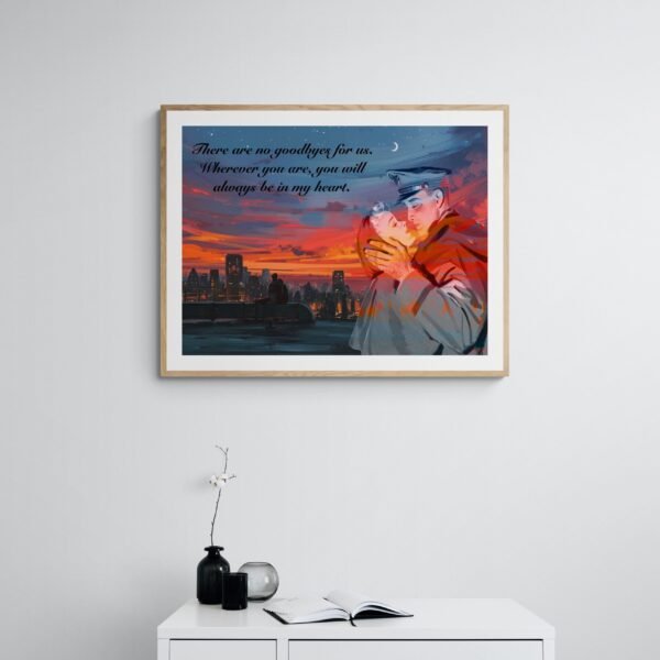 You Will Always Be In My Heart, Goodbye Wall Art, Romantic Couple Art, Grief Art, Goodbye Sign, Wall Hangings, Digital Download - Image 9