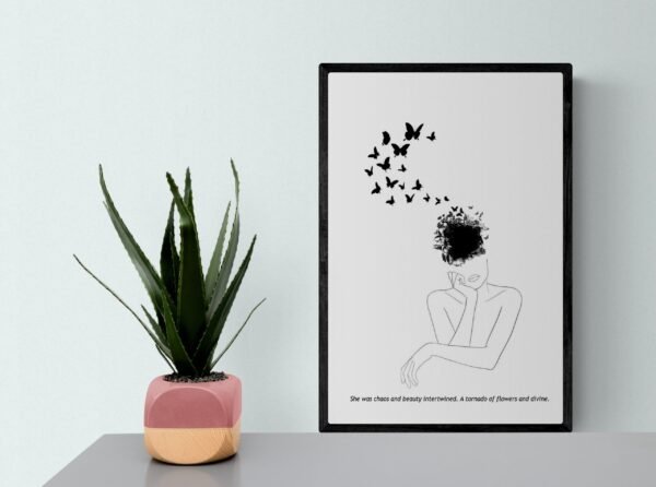 Chaos and Beauty Wall Art, Digital Download, Framed Wall Hanging, Gift for her, Abstract Art, Abstract Art Print, Home Decor - Image 9