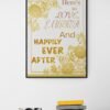 Here's to love, laughter and happily ever after, Anniversary Gift, Couple Wall Art, Digital Download, Wedding Print,  Gift For Him/her - Image 6