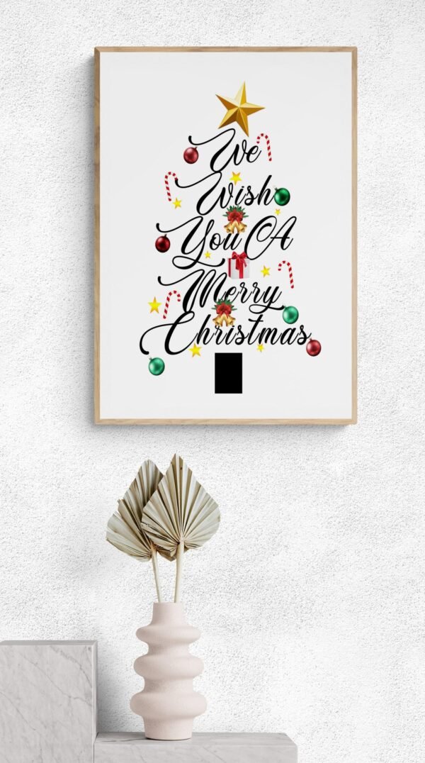Christmas Wall Art, Digital Download, Christmas Printable, Instant Prints, Christmas Party Background, Christmas Wall Frames, Wall Art - Image 3