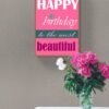 Happy Birthday To The Most Beautiful, Birthday Wall Decoration, Instant Download, Digital Download , Birthday Frames, Birthday Poster - Image 3