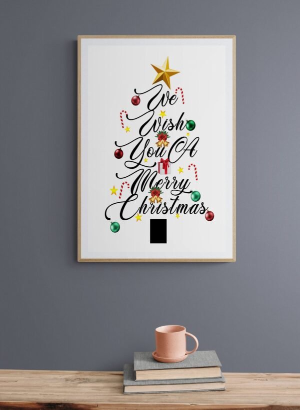 Christmas Wall Art, Digital Download, Christmas Printable, Instant Prints, Christmas Party Background, Christmas Wall Frames, Wall Art - Image 5
