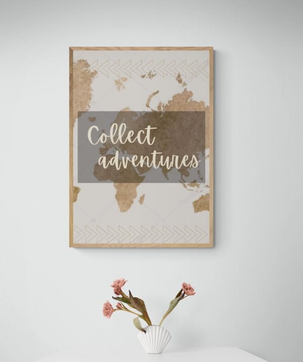 Collect Adventures Wall Art, Inspirational Quote, Adventure Svg, Adventure Printable, Adventure Decal, Digital Download - Image 2