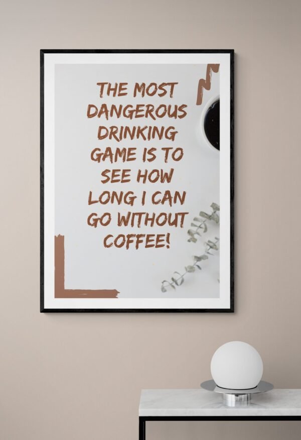 Coffee Lover Art, Coffee Quote, Coffee Printable Wall Art, Coffee Canvas, Digital Download - Image 3