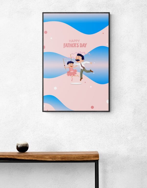 Happy Fathers Day, Fathers Day Posters, Super Dad Wall Art, Printable Wall Art, Framed Wall Hanging, Fathers Day Print, Digital Download - Image 3