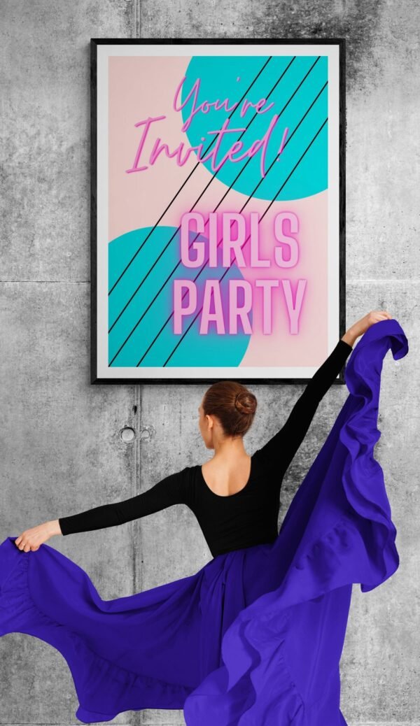 Girls Party Wall Art, Instant Download, Party Decorations, Digital Download, Girls Party Wall Print, Printable Wall Art - Image 8