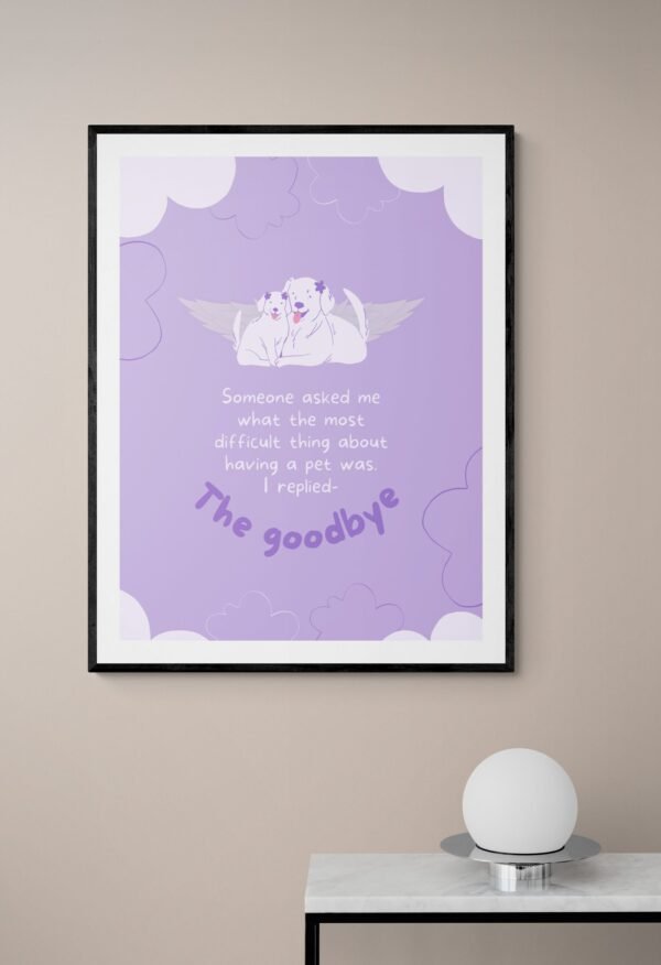 Pet Loss Art, Dog Memorial, Pet Memorial, Printable Wall Art, Digital Download - Image 4