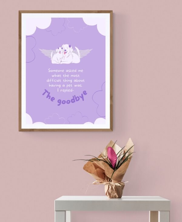 Pet Loss Art, Dog Memorial, Pet Memorial, Printable Wall Art, Digital Download - Image 5