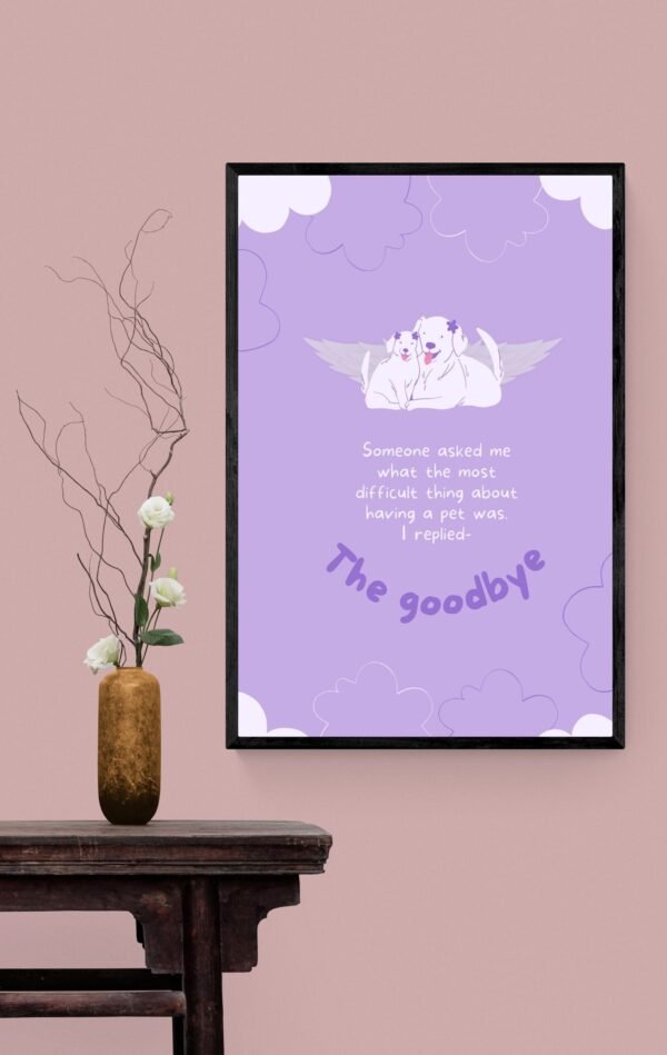 Pet Loss Art, Dog Memorial, Pet Memorial, Printable Wall Art, Digital Download - Image 6