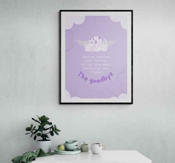 Pet Loss Art, Dog Memorial, Pet Memorial, Printable Wall Art, Digital Download - Image 7