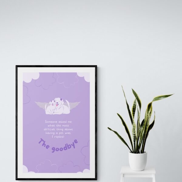 Pet Loss Art, Dog Memorial, Pet Memorial, Printable Wall Art, Digital Download - Image 8