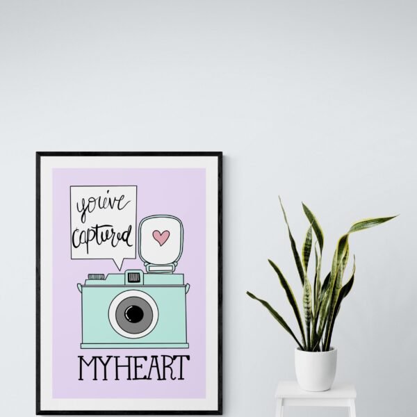 You've Captured My Heart Quote, Printable Wall Art, Love Decor, Digital Download - Image 6