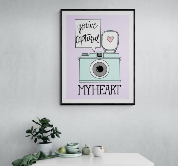 You've Captured My Heart Quote, Printable Wall Art, Love Decor, Digital Download - Image 7