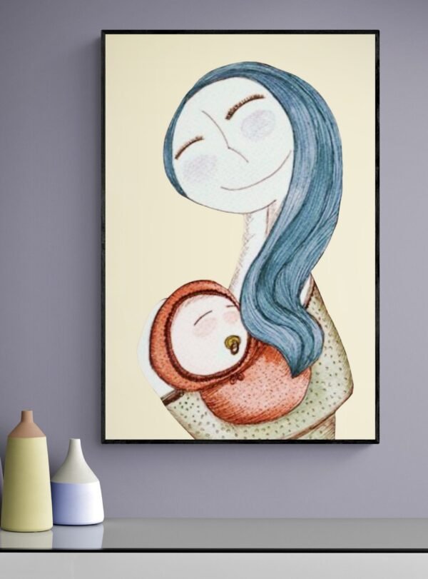 Mom Holding Child Print Art, Happy Mother's Day, Instant Download, Gift For Mom - Image 4