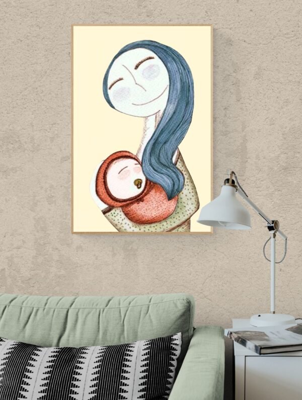 Mom Holding Child Print Art, Happy Mother's Day, Instant Download, Gift For Mom - Image 6