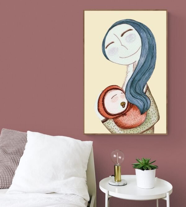 Mom Holding Child Print Art, Happy Mother's Day, Instant Download, Gift For Mom - Image 8