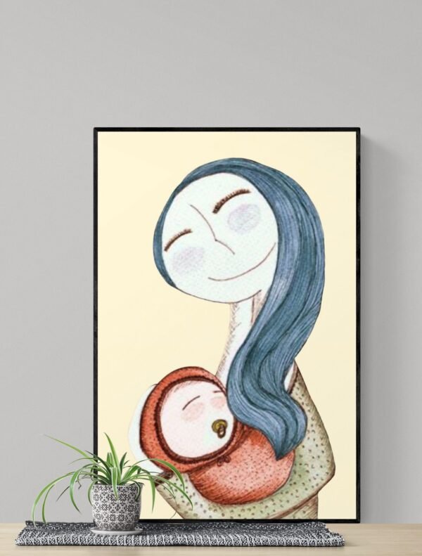Mom Holding Child Print Art, Happy Mother's Day, Instant Download, Gift For Mom - Image 9