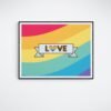 Love Wins Art, Love Is Love, Rainbow Wall Art, LGBT Wall Decor, Printable Wall Art, Digital Download