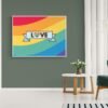 Love Wins Art, Love Is Love, Rainbow Wall Art, LGBT Wall Decor, Printable Wall Art, Digital Download - Image 3
