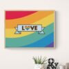 Love Wins Art, Love Is Love, Rainbow Wall Art, LGBT Wall Decor, Printable Wall Art, Digital Download - Image 5