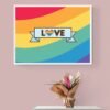 Love Wins Art, Love Is Love, Rainbow Wall Art, LGBT Wall Decor, Printable Wall Art, Digital Download - Image 6
