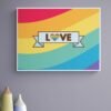 Love Wins Art, Love Is Love, Rainbow Wall Art, LGBT Wall Decor, Printable Wall Art, Digital Download - Image 7