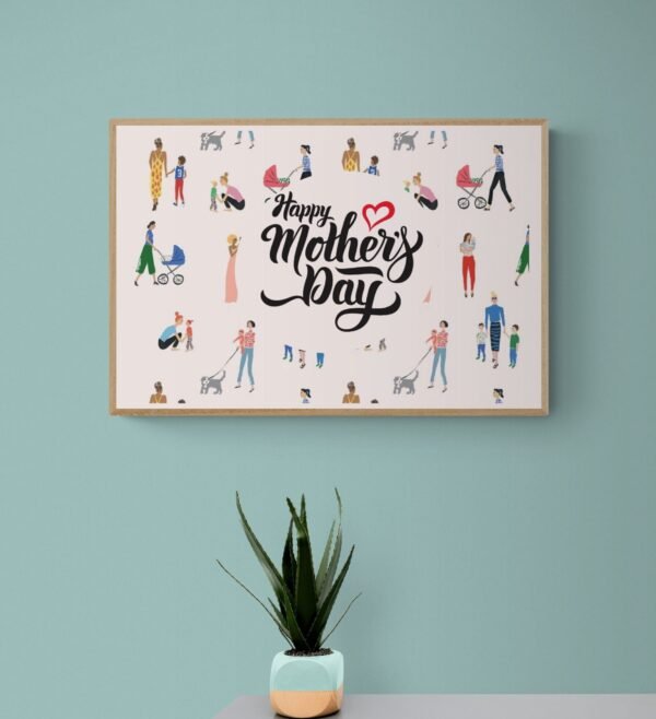 Happy Mother's Day Print Art, Instant Download, Printable, Gift For Mom