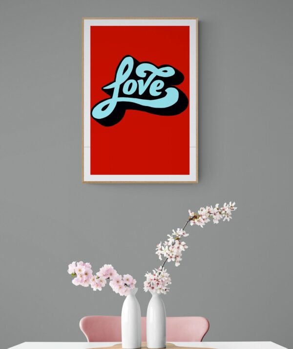 Love, Typography Wall Art, Instant Download, Digital Download, Typography Prints - Image 2
