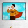 Fathers Day Wall Art, Fathers Day Gift, Super Dad Wall Art, Printable Wall Art, Framed Wall Hanging, Fathers Day Print, Digital Download