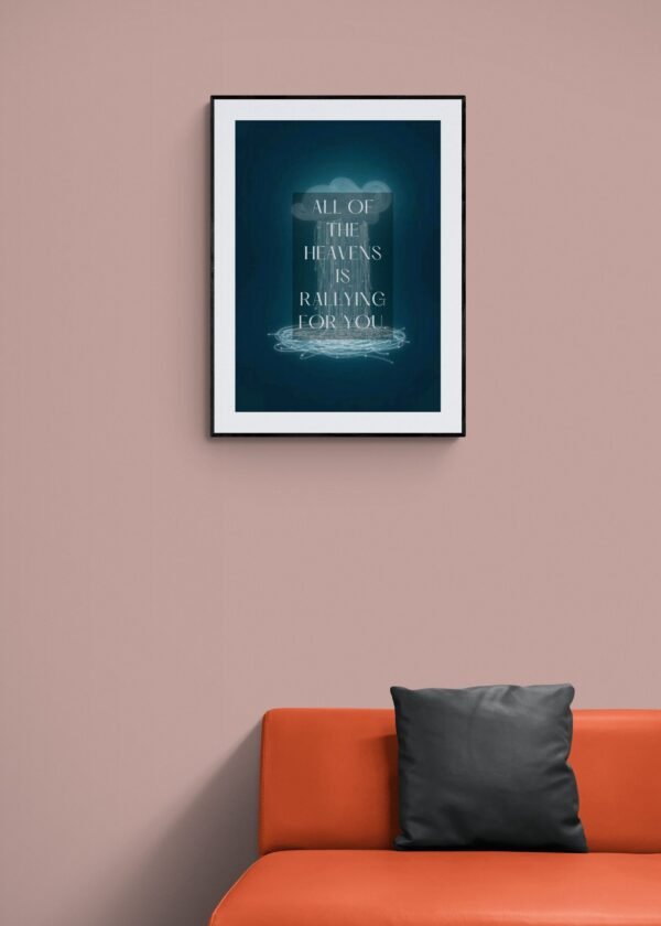 All of the heavens is falling for you, Typography Wall Art, Instant Download, Digital Download, Typography Prints - Image 3