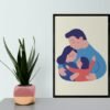 Family Wall Art, Family Print, Housewarming Gift, Family Portrait, Family Gift, Framed Wall Hanging, Anniversary Gift Digital Download