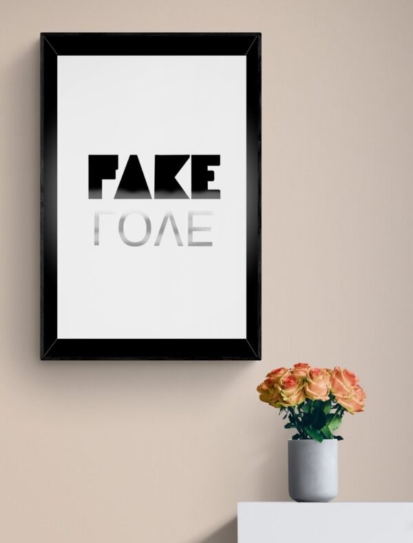 Fake Love Wall Art, Breakup Wall Art, Divorce Gift, Typography Print, Printable Wall Art, Framed Wall Hanging, Love Hurts, Digital Download - Image 5