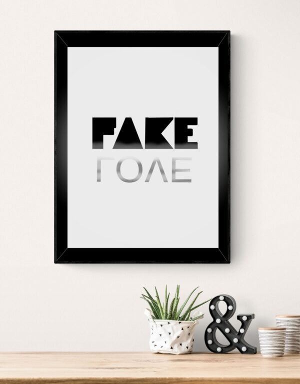 Fake Love Wall Art, Breakup Wall Art, Divorce Gift, Typography Print, Printable Wall Art, Framed Wall Hanging, Love Hurts, Digital Download - Image 7