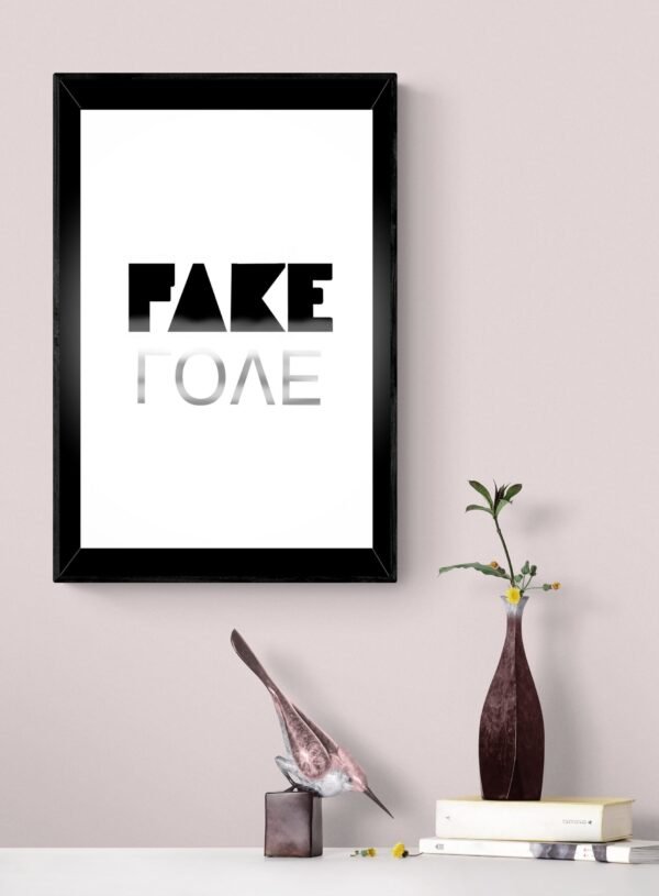 Fake Love Wall Art, Breakup Wall Art, Divorce Gift, Typography Print, Printable Wall Art, Framed Wall Hanging, Love Hurts, Digital Download - Image 9