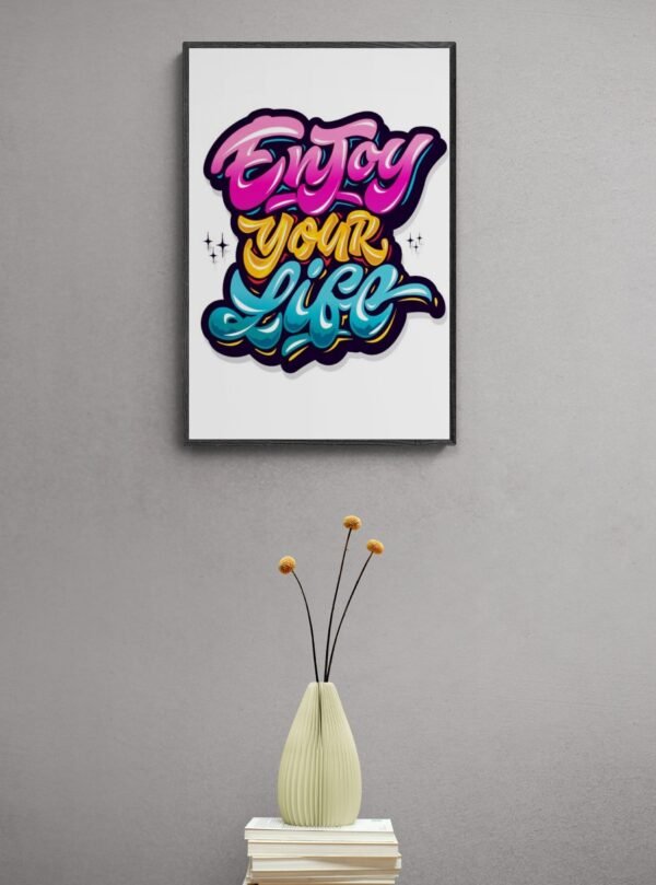 Enjoy your life, Typography Wall Art, Instant Download, Digital Download, Typography Prints - Image 4