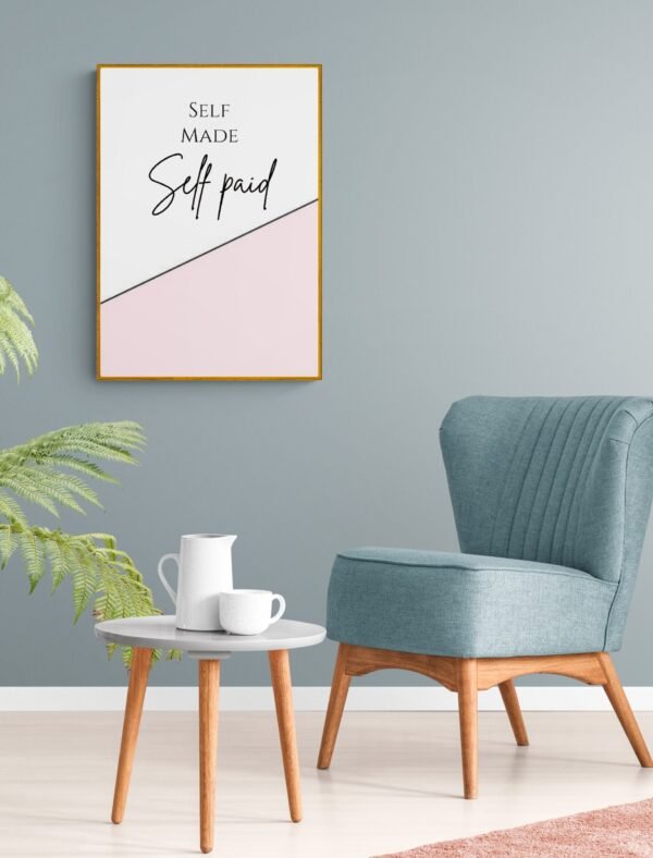 Self Made Self Paid, Typography Wall Art, Instant Download, Digital Download, Typography Prints - Image 9