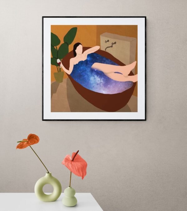 Girl in a Tub, Typography Wall Art, Instant Download, Digital Download, Typography Prints - Image 3