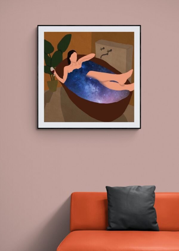 Girl in a Tub, Typography Wall Art, Instant Download, Digital Download, Typography Prints - Image 4