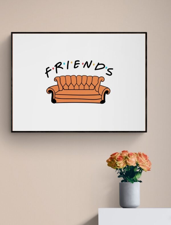 Friends Tv Show Wall Art, Friends Poster, Friends Wall Art, Friends Tv Home Decor, Tv Show Wall Art, Friends Gift, FRIENDS Tv Show Art - Image 3