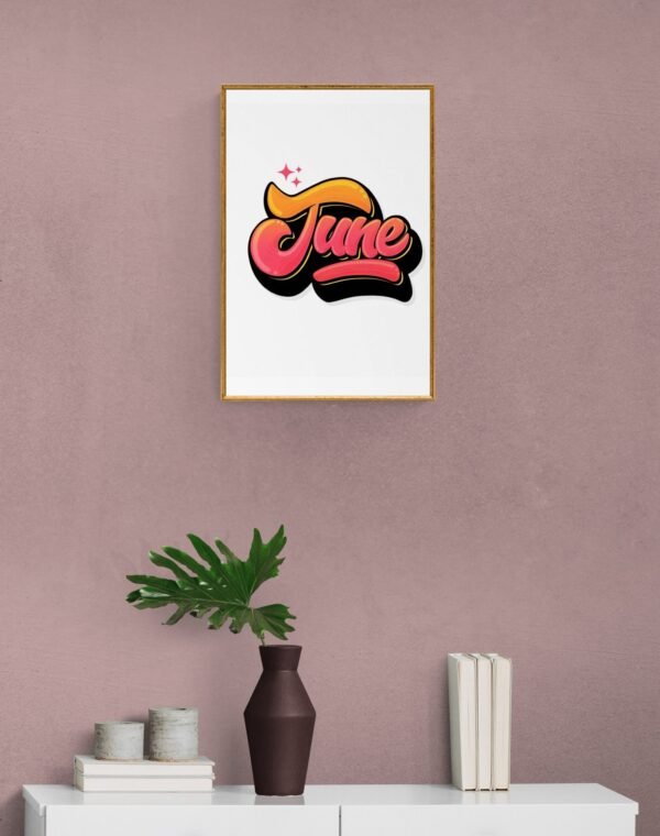 June, Typography Wall Art, Instant Download, Digital Download, Typography Prints - Image 8