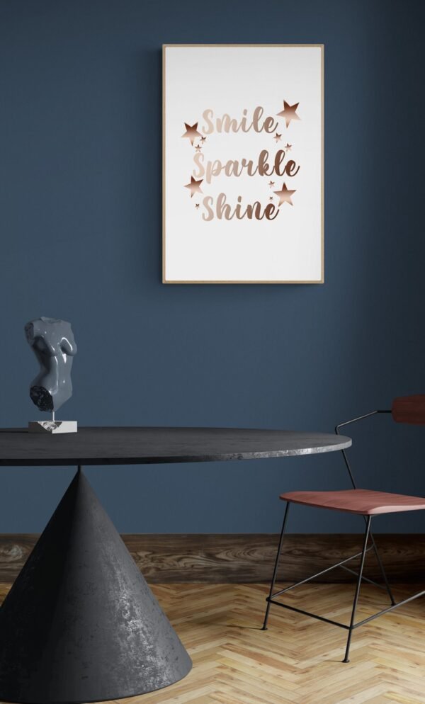 Smile Sparkle Shine, Typography Wall Art, Instant Download, Digital Download, Typography Prints - Image 7