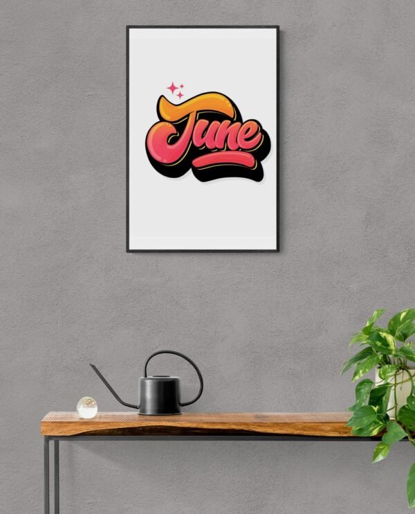 June, Typography Wall Art, Instant Download, Digital Download, Typography Prints - Image 9