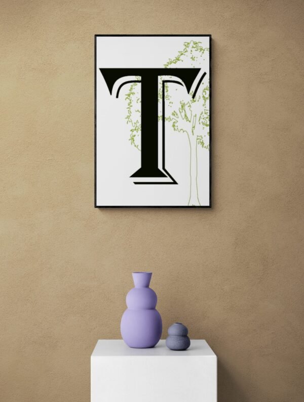Letter T, Typography Wall Art, Instant Download, Digital Download, Typography Prints, Digital Typography - Image 6