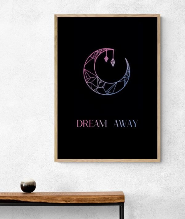 Dream Away, Dream Wall Art, Quote Art, Follow Your Dreams, Printable Wall Art, Digital Download - Image 3