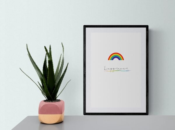 Happiness Wall Decor, Rainbow Wall Art, Inspirational Saying, Lgbt Pride Poster, Printable Wall Art, Digital Download - Image 8