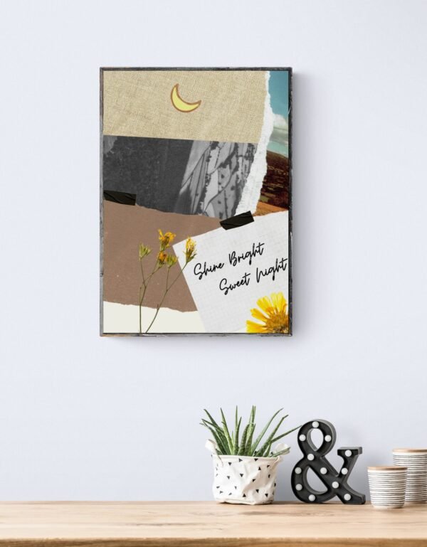 Shine Bright Sweet Night , Typography Wall Art, Instant Download, Digital Download, Typography Prints - Image 4