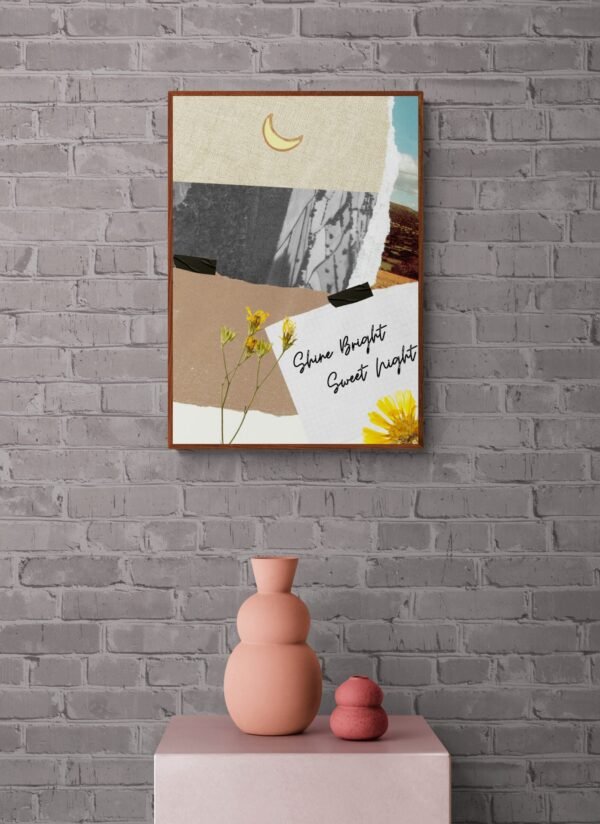 Shine Bright Sweet Night , Typography Wall Art, Instant Download, Digital Download, Typography Prints - Image 5