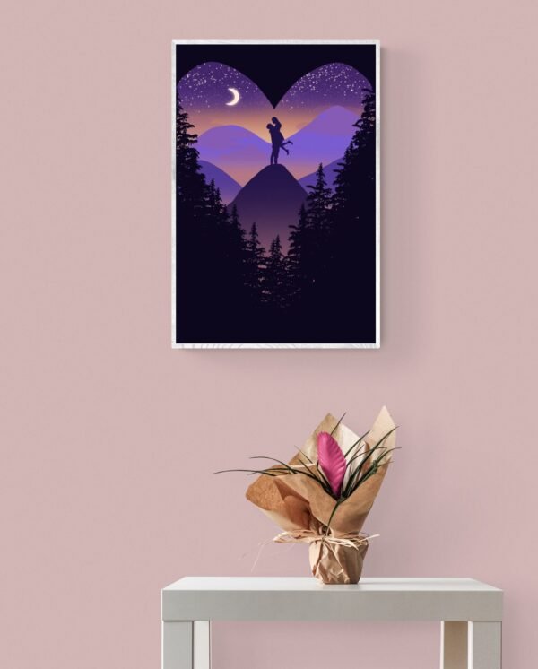 Valentine's Day Wall Art, , Digital Download, Gift for him, Gift for her, Couples Wall Art, Romantic Wall Art, Couple Print - Image 3